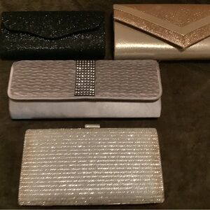 Chic Black and Gold Evening Clutch